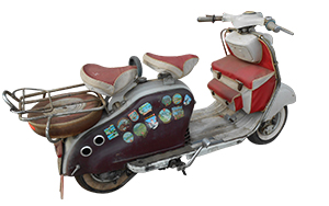 Scooter Lambretta avec remorque d’origine – 1960